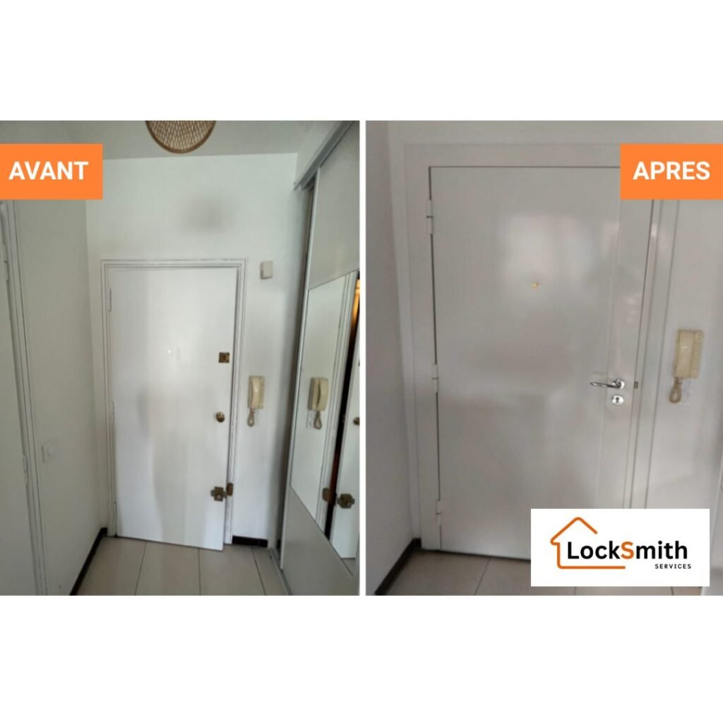 avant et aprés intervention serrurier