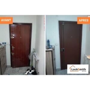 Avant et aprés intervention serrurier